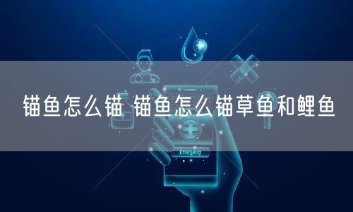 锚鱼怎么锚 锚鱼怎么锚草鱼和鲤鱼