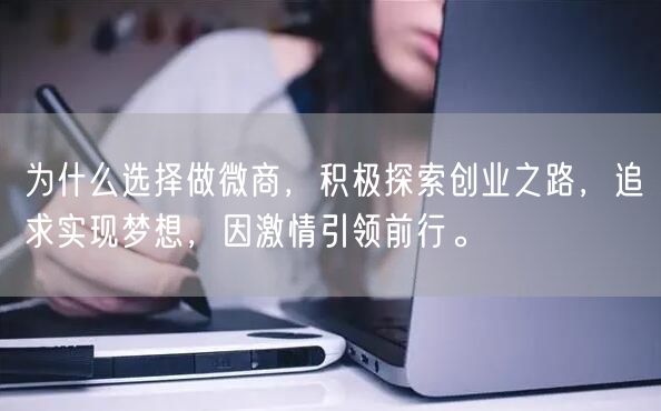为什么选择做微商，积极探索创业之路，追求实现梦想，因激情引领前行。