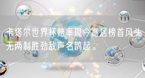 卡塔尔世界杯赔率现今高居榜首风头无两制胜劲敌声名鹊起。