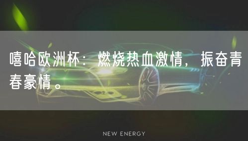 嘻哈欧洲杯：燃烧热血激情，振奋青春豪情。