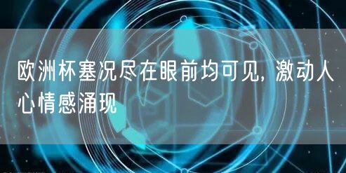 欧洲杯塞况尽在眼前均可见, 激动人心情感涌现