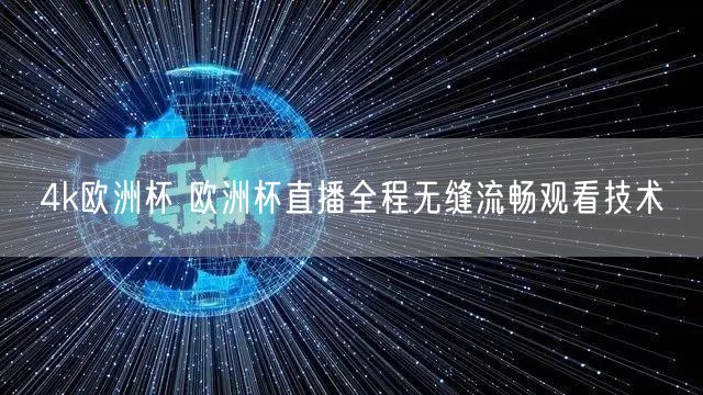 4k欧洲杯 欧洲杯直播全程无缝流畅观看技术
