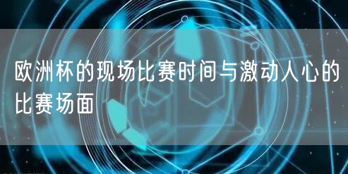 欧洲杯的现场比赛时间与激动人心的比赛场面