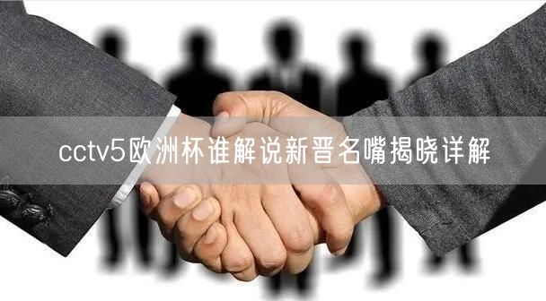 cctv5欧洲杯谁解说新晋名嘴揭晓详解