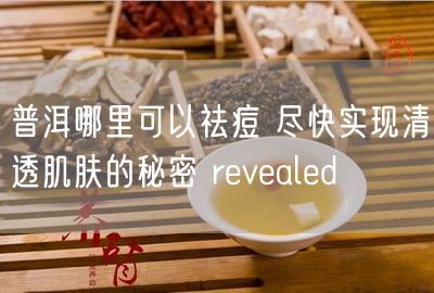 普洱哪里可以祛痘 尽快实现清透肌肤的秘密 revealed