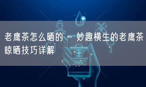 老鹰茶怎么晒的 - 妙趣横生的老鹰茶晾晒技巧详解