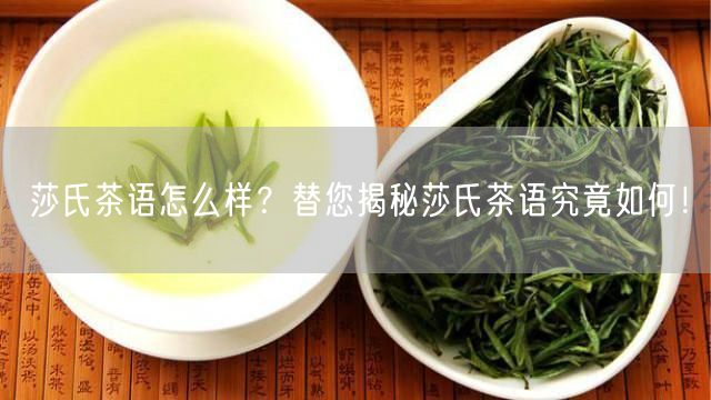 莎氏茶语怎么样？替您揭秘莎氏茶语究竟如何！