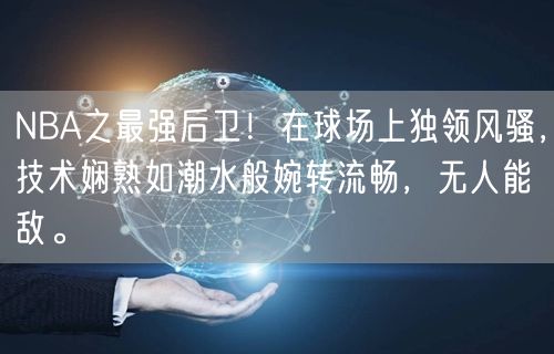 NBA之最强后卫！在球场上独领风骚，技术娴熟如潮水般婉转流畅，无人能敌。