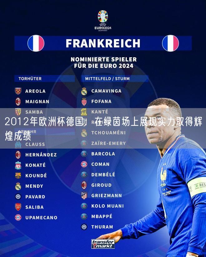 2012年欧洲杯德国：在绿茵场上展现实力取得辉煌成绩
