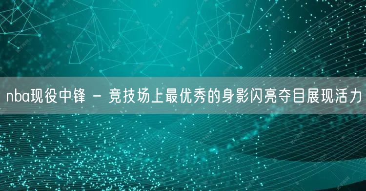 nba现役中锋 - 竞技场上最优秀的身影闪亮夺目展现活力