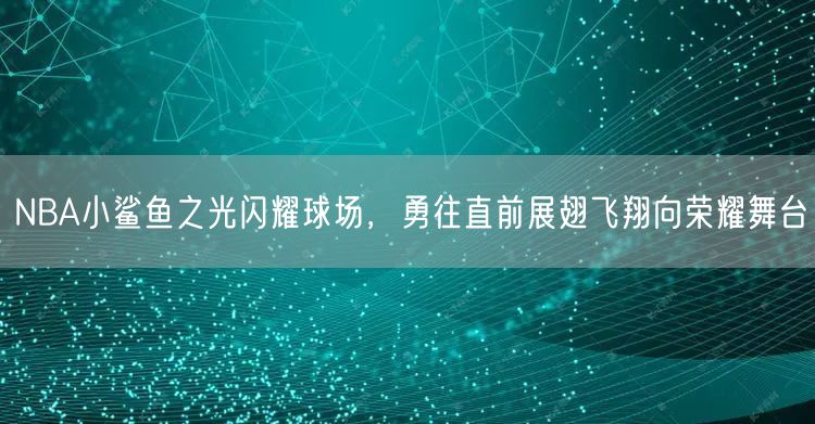 NBA小鲨鱼之光闪耀球场，勇往直前展翅飞翔向荣耀舞台